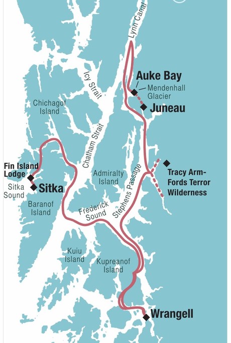 Map for Alaska's Ultimate Adventure Expedition