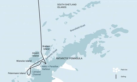 Map for Antarctica - Basecamp Voyage 
