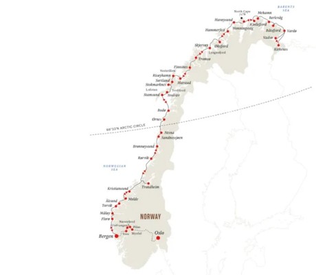 Map for Complete Norway Arctic Winter & Northern Lights with Flights
