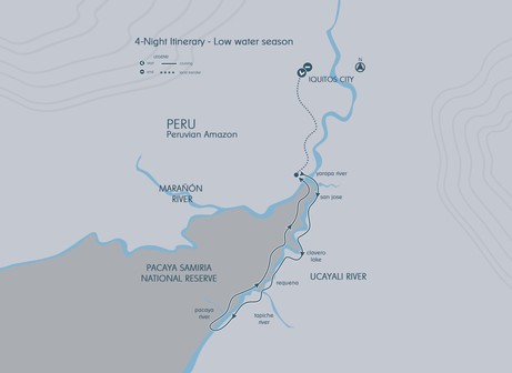 Map for Amazon Explorer Cruise
