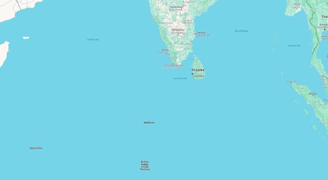 Map for Male to Cochin - Maldives & India Luxury Cruise