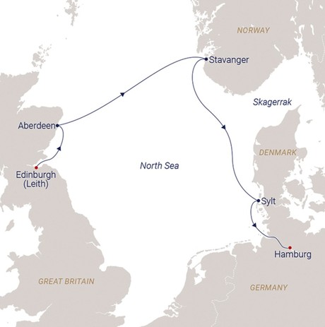 Map for For Connoisseurs and Sailing Buffs - North Sea Sailing Cruise
