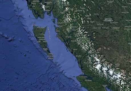 Map for Haida Gwaii - British Columbia Catamaran Cruise