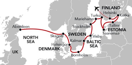 Map for Hidden Baltic & Scandinavia