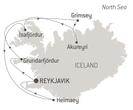 Map for Icelandic Mosaic - Luxury Cruise