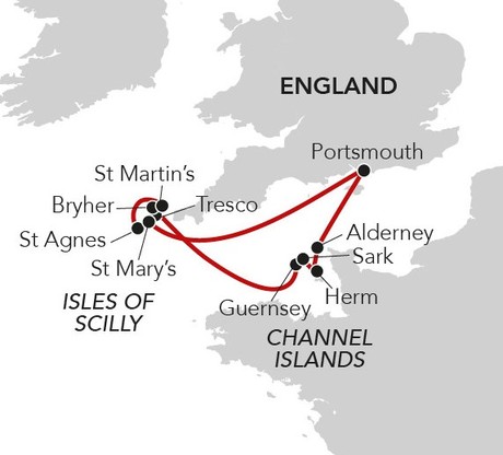Map for Island Life - Discover the Channel Islands & Isles of Scilly