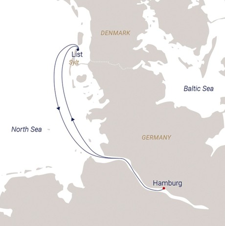 Map for Lifestyle & Relaxing Beats - Germany Sailing Cruise