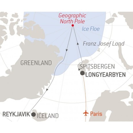 the geographic north pole (le commandant-charcot)