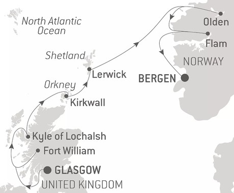 Map for The Sirba Octet on the North Sea