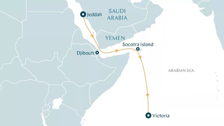 Map for A Unique Island Paradise - Socotra Island Small Ship Cruise