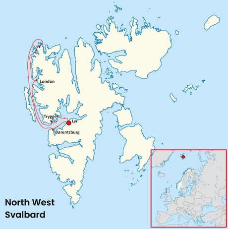 Map for North-West Svalbard by Sail