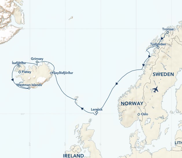 Coastal Wonders of Norway, the Faroe Islands, and Iceland Cruise